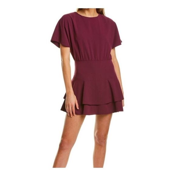 NWT Alice + Olivia Palmira tie dress in boysnberry - size 10 - Picture 1 of 5